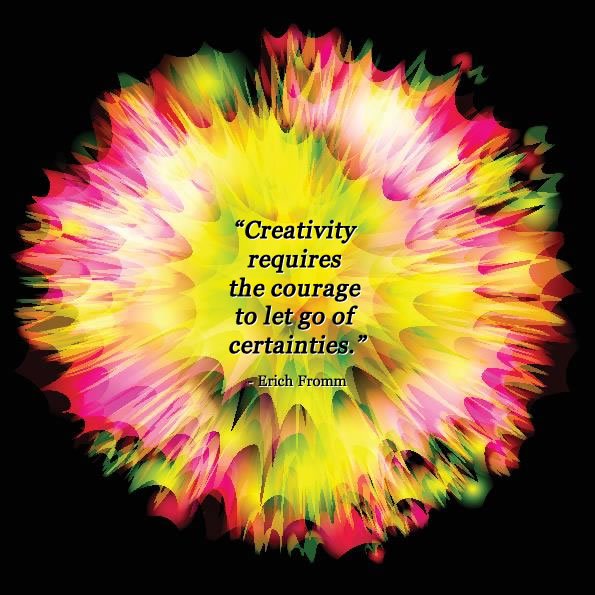 Creativity quote by Erich Fromm | Colourful creative 'splash' image