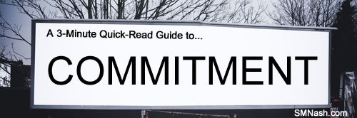 Talk about commitment?... Commitment word on advertising hoarding