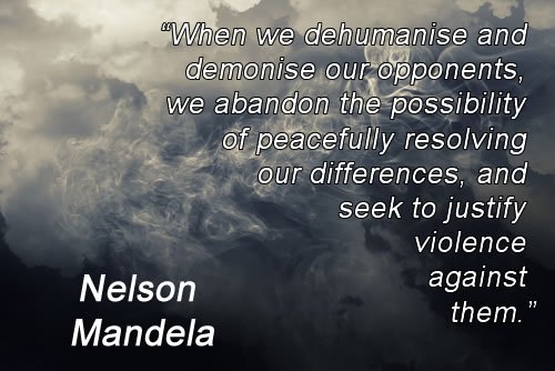 Nelson Mandela Quote | Angels and Demons | Swirly Clouds Of Dark and Light Grey