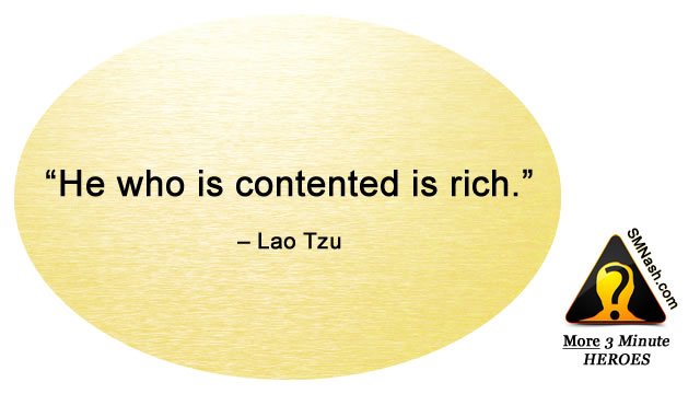 Inspirational quote about feeling contented