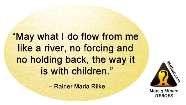 Inspirational quote about feeling in flow