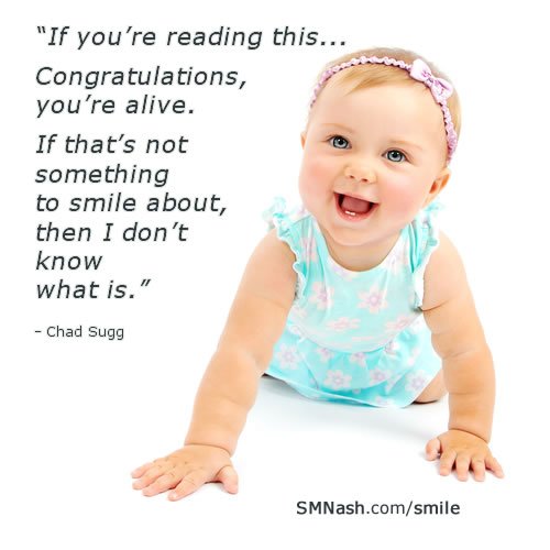 Inspirational smile quote