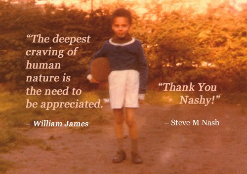 Williams James inspirational quote | photo of boy (me) with football - message to a younger me