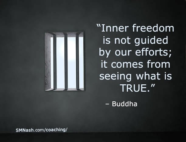 Wanna talk about inner freedom?... Budda quote about inner freedom | prison cell image with window